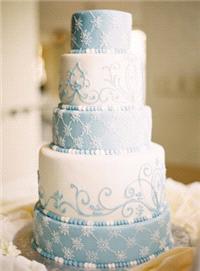 Cakes. wedding cake, blue, white
