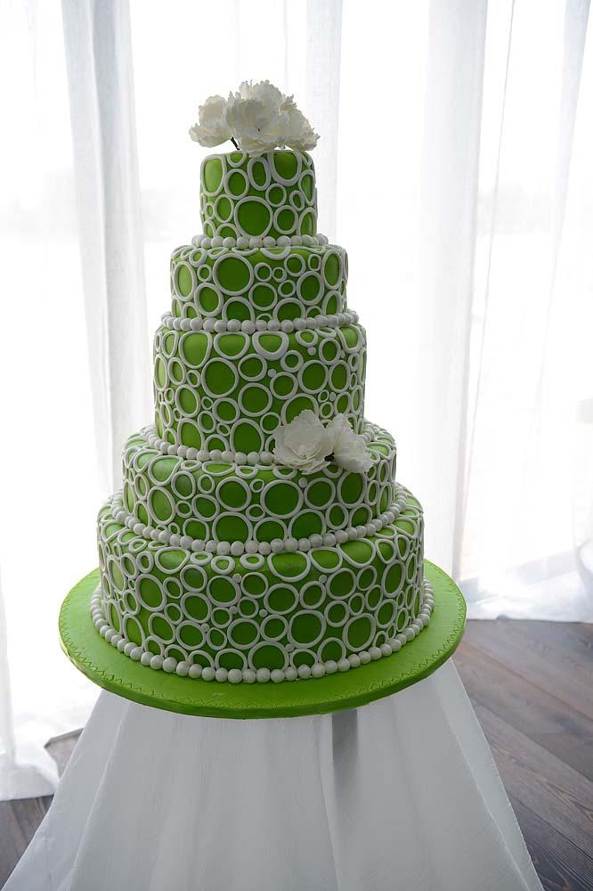 Wedding cake, wedding cake, green, white, pattern, flowers