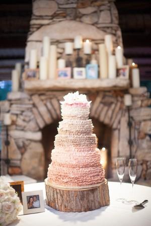 Wedding cake, wedding cake, ombre, blush, pink, flowers