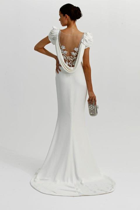 The Girls, wedding dress, back, diamante