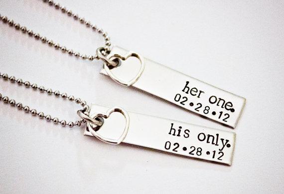 With Love, His and her chains from Etsy: http://etsy.me/SFljmO