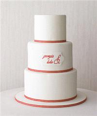 Cakes. wedding cake, red, white