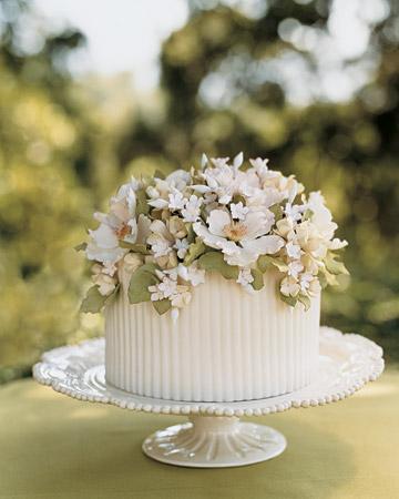 Cakes & Sweets, cake, flowers, white, green