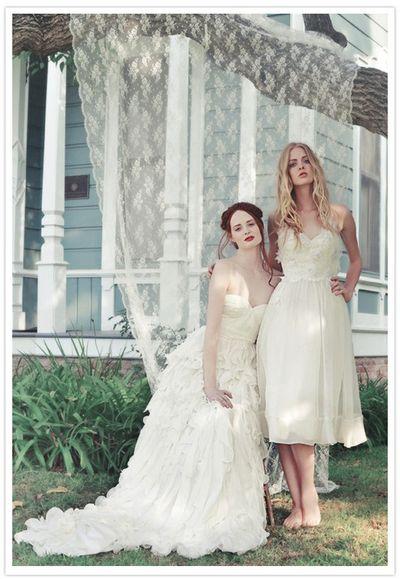 The Girls, wedding dress, white, texture