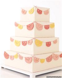 Cakes. wedding cake, pink, yellow