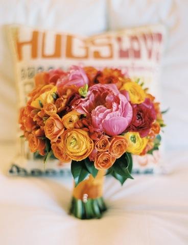 Flowers, bouquet, flowers, pink, orange
