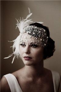 Hair & Beauty. hair, 1920s, headpiece, feather