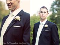 Attire. groom, suit, boutonniere