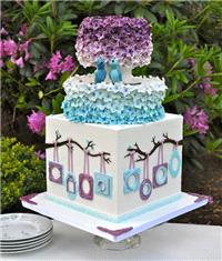Cakes. purple blue