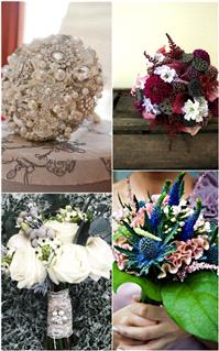 Flowers. Winter Wedding bouquets with a twist!