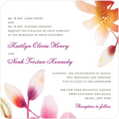 Pale pink invitations