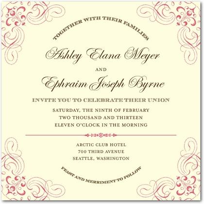 Pale pink invitations