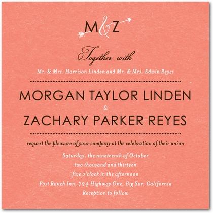 Pale pink invitations