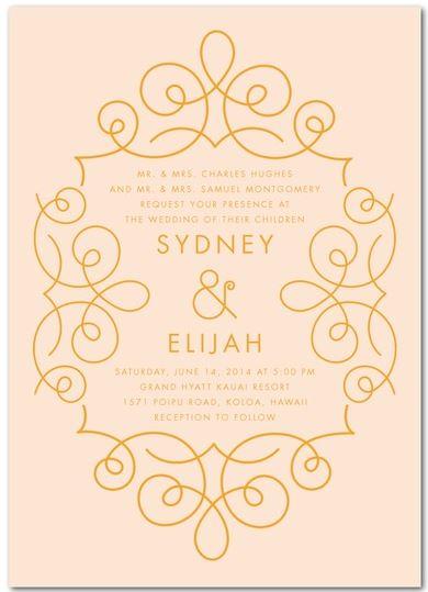 Champagne gold Invitations