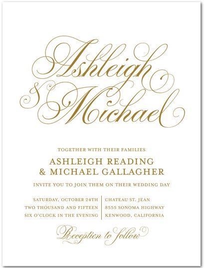 Champagne gold Invitations