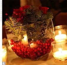 Winter wedding table arrangements