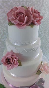 Cakes. Pink Wedding Cake  www.edencakecompany.com