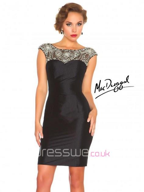 Cocktail dresses, http://www.dresswe.co.uk/distinct-black-bateau-neckline-capsleeves-slim-aline-bead