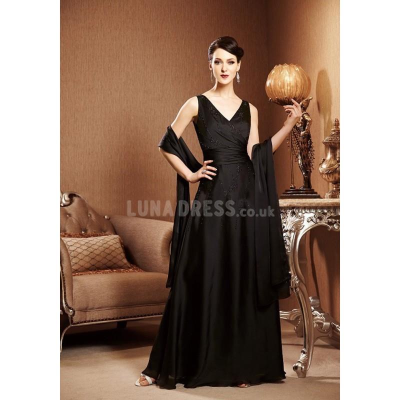 My Stuff, https://www.anteenergy.com/9914-fabulous-floor-length-v-neck-satin-chiffon-black-mother-of