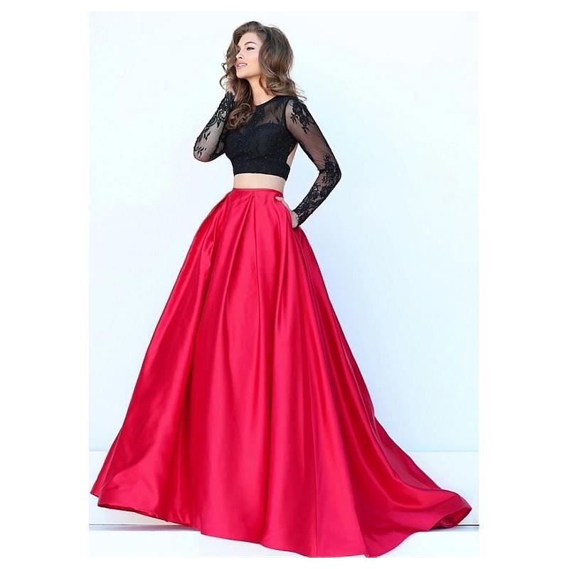 wedding, https://www.overpinks.com/en/occasion-dresses-a-line/9190-attractive-lace-satin-jewel-neckl