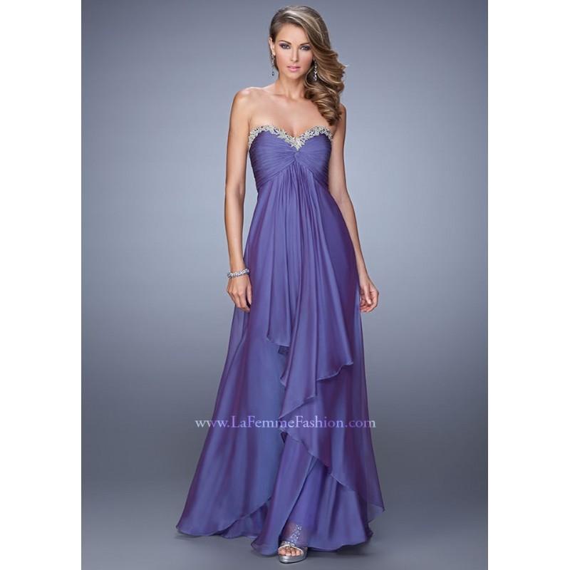 My Stuff, https://www.promsome.com/en/la-femme/5872-la-femme-21374-ruched-chiffon-dress-website-spec