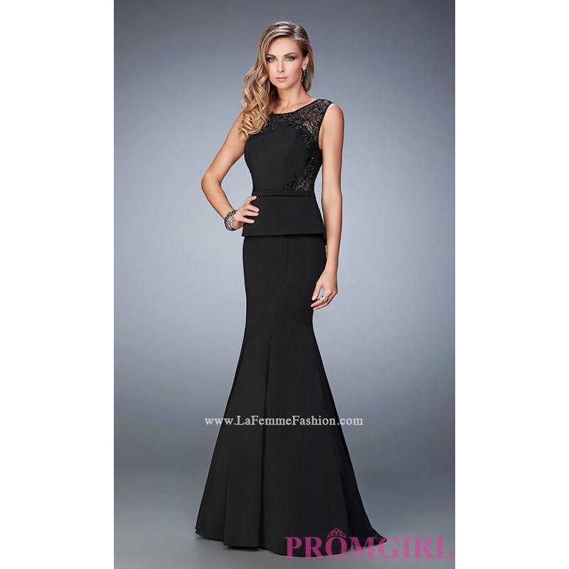 My Stuff, https://www.petsolemn.com/lafemme/1610-long-black-peplum-open-back-prom-dress-by-la-femme.