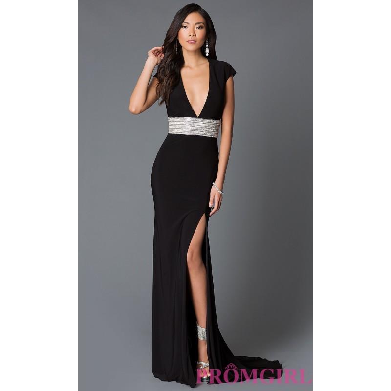 My Stuff, Floor Length JVN by Jovani Backless Low V-Neck Dress - Discount Evening Dresses |Shop Desi