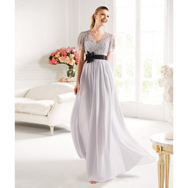 My Stuff, Charming A-line V-neck Short Sleeve Beading Floor-length Chiffon Cocktail Dresses - Dresse