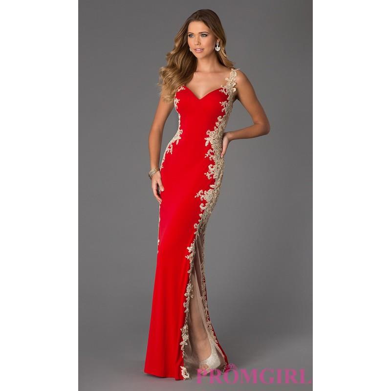 My Stuff, Sheer Back Lace Prom Gown from JVN by Jovani - Discount Evening Dresses |Shop Designers Pr