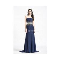 Awesome Strapless Sheath/ Column Natural Waist Chiffon Floor Length Evening Gown With Sash/ Ribbon -
