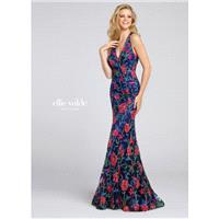 Navy Blue/Multi Ellie Wilde by Mon Cheri EW117087  Ellie Wilde by Mon Cheri - Elegant Evening Dresse