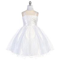 White Mini Stoned Tulle Dress Style: D595 - Charming Wedding Party Dresses|Unique Wedding Dresses|Go