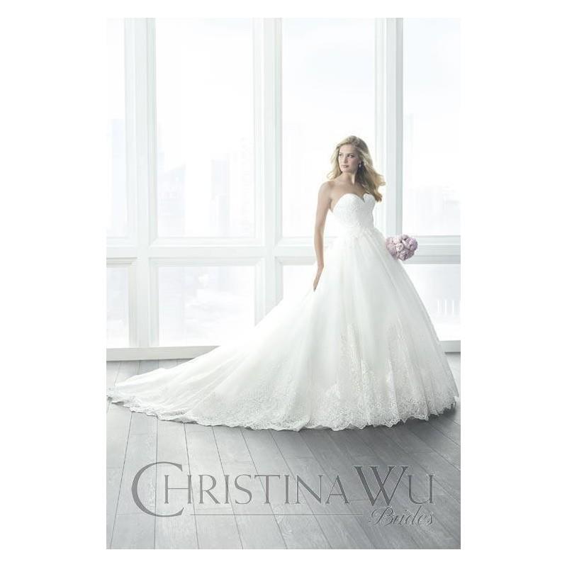 My Stuff, Christina Wu Brides 15621 Wedding Dress - Wedding Ball Gown Illusion, Strapless, Sweethear