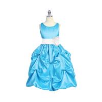 Turquoise/White Taffeta Bubble Pick Up Dress Style: D3330 - Charming Wedding Party Dresses|Unique We