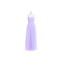 Lilac Azazie Kayley - Floor Length Sweetheart Tulle, Lace And Chiffon Back Zip Dress - The Various B