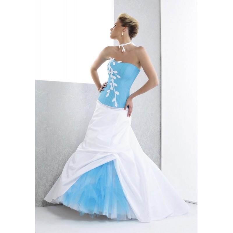 My Stuff, Pia Benelli, Actuelle turquoise et blanc - Superbes robes de mariée pas cher | Robes En so