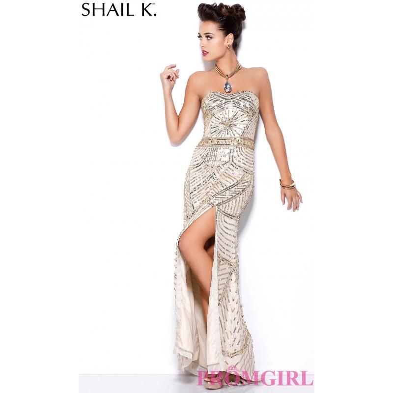 My Stuff, Sequin Long Strapless Prom Dress by Shail K - Discount Evening Dresses |Shop Designers Pro