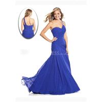 Chiffon Fit N Flare Asymmetric Waist Sleeveless One Shoulder Prom Dress - Compelling Wedding Dresses