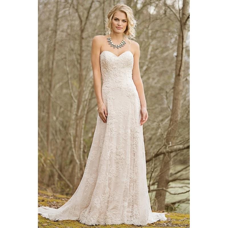 My Stuff, Style 6466 by Lillian West - Floor length A-line Chapel Length Sweetheart Sleeveless Lace
