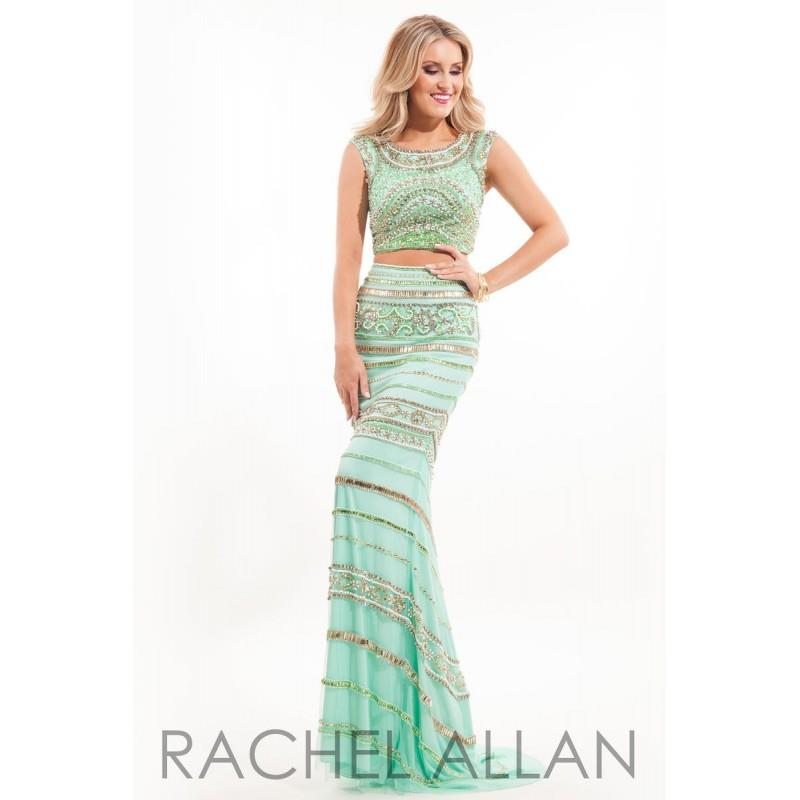 wedding, Rachel Allan Prom 7089 Fuchsia,Mint Green,White/Royal Dress - The Unique Prom Store