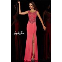 Angela and Alison Long Prom 51008 Watermelon,Apricot,Ice Blue Dress - The Unique Prom Store