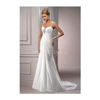 Pleasant Long Chiffon Sheath/ Column Empire Chapel Train Bridal Dresses - Compelling Wedding Dresses