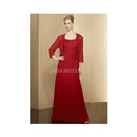 Grand Straps A line Sleeveless Red Mother of the Bride Dress - Compelling Wedding Dresses|Charming B