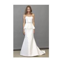 Alvina Valenta - Fall 2012 - Style AV9251 Strapless Silk A-Line Wedding Dress with Scoop Neckline an