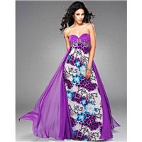 Splash Prom by Landa JC035 Grape/Fleur De Lis,Teal/Fleur De Lis Dress - The Unique Prom Store