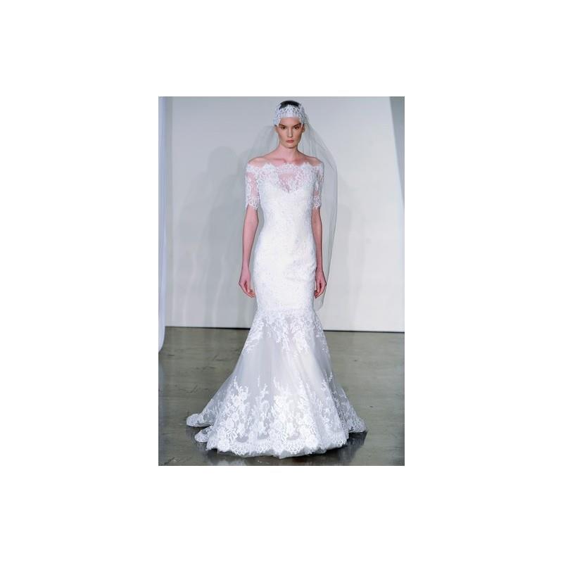 My Stuff, Marchesa FW13 Dress 18 - Full Length High-Neck Fit and Flare Marchesa White Fall 2013 - No