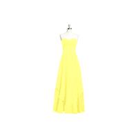 Lemon Azazie Ginette - Floor Length Back Zip Sweetheart Chiffon Dress - The Various Bridesmaids Stor