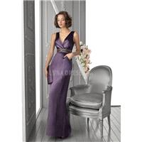 Simple Sheath/ Column Floor Length V Neck Empire Waist Sleeveless Satin Evening Dress - Compelling W