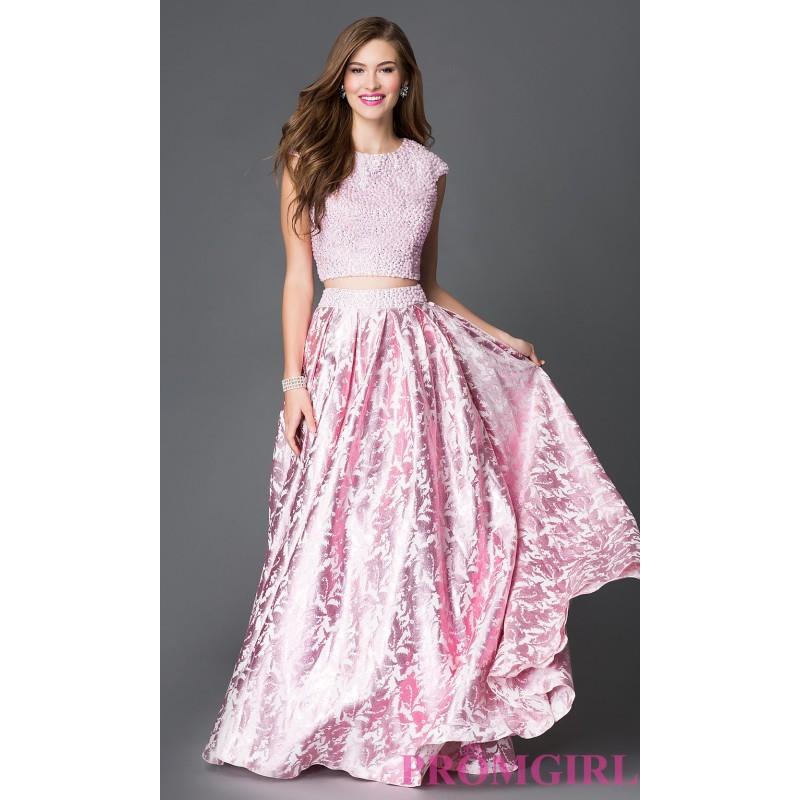 My Stuff, Pink Two-Piece Long Dave and Johnny Prom Dress - Discount Evening Dresses |Shop Designers