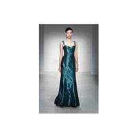 Simple A-line Spaghetti Straps Ruching Floor-length Taffeta Evening Dresses - Dressesular.com